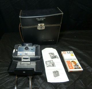 Vintage Kodak Polaroid Automatic 100 Land Camera W/ Case & 324 Accessory