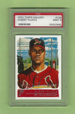 2001 Albert Pujols Topps Gallery 135 Rookie Card Psa 9 Cardinals Rc