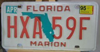 1995 Florida Passenger License Plate