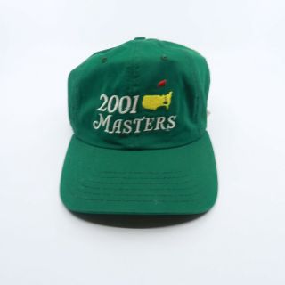 Vintage American 2001 Masters Golf Hat/cap Adjustable Strap Adult Green