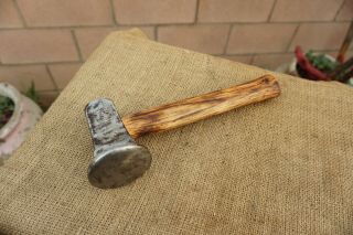 Antique Blacksmith Made Flatter Hammer,  2 - 1/2 Lbs Head 2 - 5/8  Round Face L@@k