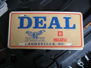 Deal Buick Isuzu Asheville Nc Booster Dealer License Plate