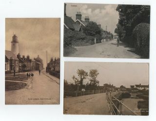 3 Vintage Postcards Suffolk - Southwold / Corton / Hadleigh