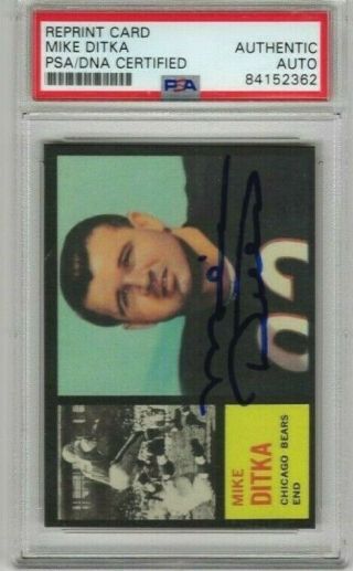 Mike Ditka Chicago Bears Football Card Autographed Signed Psa/dna Certified