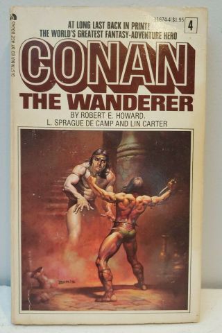 Conan The Wanderer 4 Robert E.  Howard Vintage Ace Paperback Book 1968 Vallejo