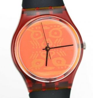 G051 Vintage Swatch Skin Print Swiss Made Quartz Watch Gf103 Nos Sw4.  84