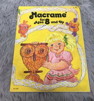 Vintage Taurus Macrame For Ages 8 & Up Beginner Kids Patterns How To Book