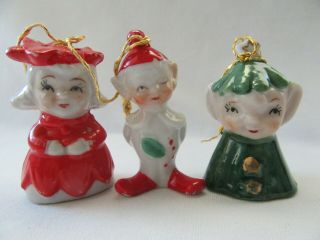 3 Vintage Porcelain Bell Ornaments – 2 Elves And A Girl Two Elves And A Girl