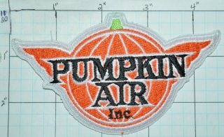Pumpkin Air Inc Texas Defunct Helicopter Transportation To Oil Rigs Logo Patch