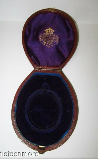 Antique Jewelers Pocket Watch Presentation Case Box Edward & Son Glasgow