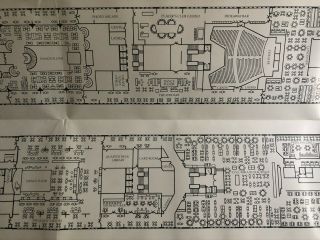 Qe2 - Cunard Line | 1986 Foldout Deck Plan