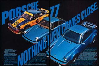 1977 Porsche 911 Carrera Rsr Turbo 2 - Page Advertisement Print Art Car Ad K120