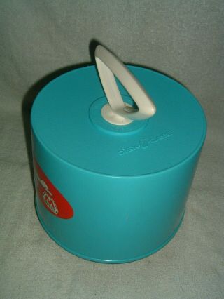 Vtg Blue Turquoise Disk Go Case 45 Rpm Record Carrying Carrier Record Tote