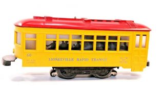 Vintage Lionel Lionelville Rapid Transit Post War Trolley 60 Yellow