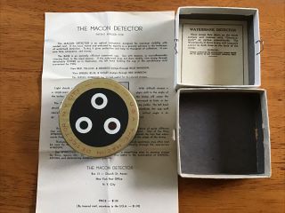 Vintage Macon Detector (watermark Detector)