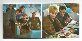 Vintage Postcard Pan American World Airways,  Jet Clipper Inside The Cabin