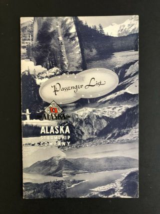 Ss Mount Mckinley - Alaska Steamship Company | 1939 Passenger List