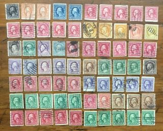 70 Vintage Washington Franklin Us Postage Stamps