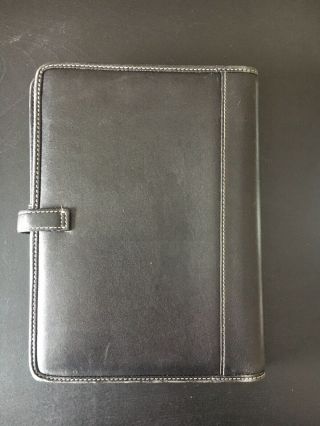Vintage Coach Black Leather Business Portfolio Notebook Organizer Card Holder 2