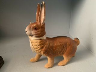 Antique German Paper Mache Rabbit Easter Composition Candy Container