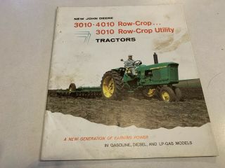 Vintage John Deere Brochure Row Crop Utility Tractors 3010 4010
