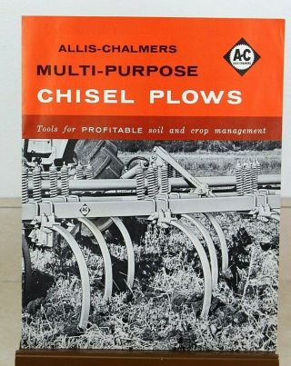 Allis Chalmers Multi - Purpose Chisel Plows Dealer Sales Vintage Brochure