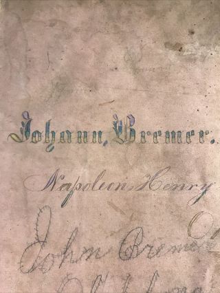 Antique German Bible 1867 Die Bibel Heilige Schrift Fraktur Name Napoleon Ohio