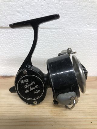 Vintage Rare Zebco Spin De Luxe Deluxe Model 830 Usa Spinning Fishing Reel