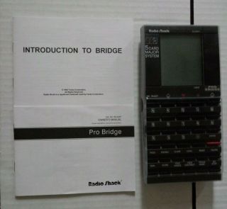 Radio Shack Vintage Pro Bridge Electronic Handheld Card Game w/ box instructions 3