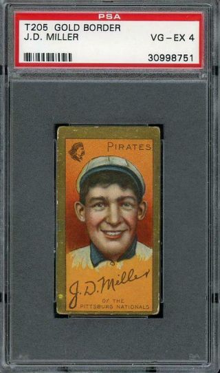 1911 T205 Miller - Pittsburgh Pirates - Psa 4