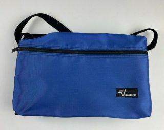 Vintage Blue Lebo Voyager Audio Cassette Tape Carrying Case Holds 30 Tapes