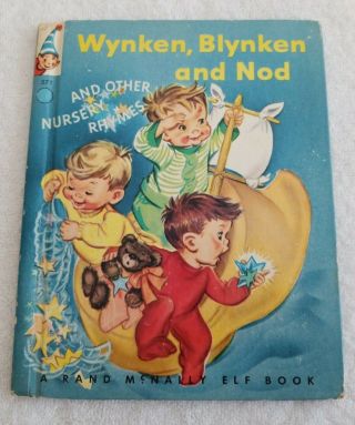 Wynken,  Blynken And Nod Rand Mcnally Elf Book Vintage Children 1956 571