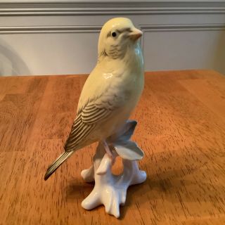 Vintage Karl Ens 5 1/2 " Porcelain Yellow Bird Figurine Germany Windmill Mark