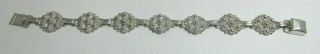 Vintage 1940s G&d&co Sterling Silver Modernist Ball Link Bracelet 6 "