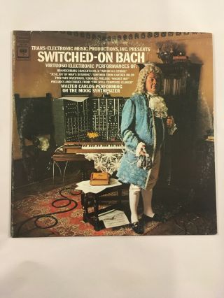 Walter (wendy) Carlos - Switched On Bach Lp Vintage Vinyl 1968 Moog Columbia