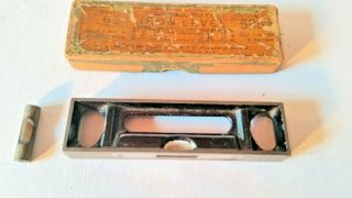 Goodell Pratt Machinists Antique/vintage Cast Iron 6 Inch Level 3 Vial Box