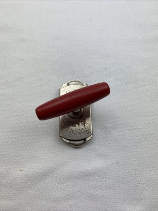 Vintage Edlund Co Inc Top - Off Jar & Bottle Screw Top Opener Red Wood Handle