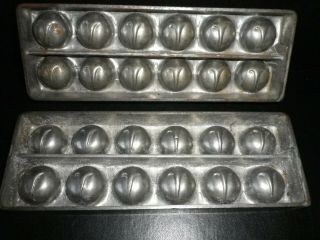 Vintage metal chocolate mould/mold - 2 praline molds from the 1930 ' s. 3