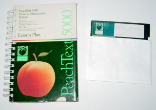 Peachtext 5000 Personal Productivity System 5.  25 Disk And Book Vintage Peachtree