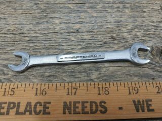 Craftsman 3/8 " X 7/16 " Double Open End Wrench 44572 Usa Vintage - Vv -