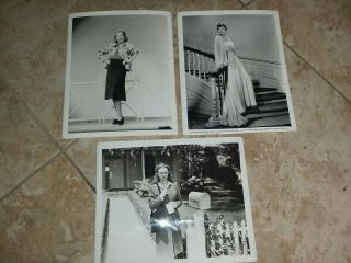 3 Vintage 8 X 10 Photos Of Film Actress Nanette Parks.  Ds9008
