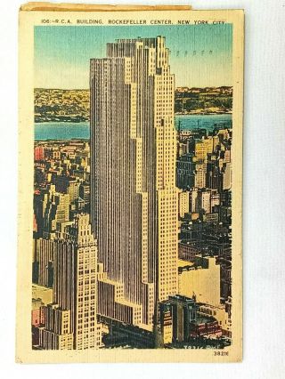 Vintage Postcard 1942 R.  C.  A Building Rockefeller Center York City Ny