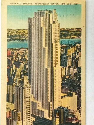 Vintage Postcard 1942 R.  C.  A Building Rockefeller Center York City NY 2