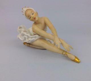 Antique Porcelain German Art Deco Figurine Of Ballerina By Wallendorf