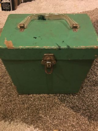Vintage Amfile Platter - Pak 45 Rpm Record Carrier Storage Case Box With Handle 7”