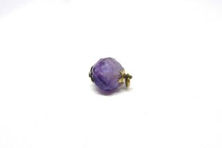 Antique Victorian 9ct Gold Faceted Amethyst Charm 48