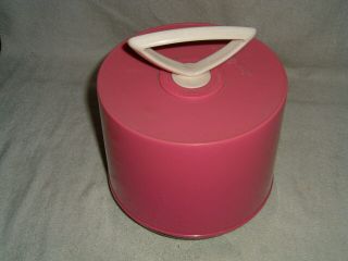 Vtg Flamingo Pink Disk Go Case 45 Rpm Record Carrying Carrier Record Tote