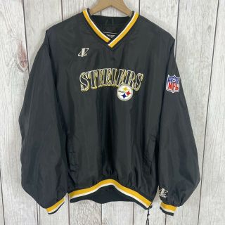 Vintage Nfl Logo Athletic Pro Line Jacket Pittsburgh Steelers Youth Size Xl