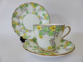 Chelsea Hand Finished Bone China Trio Antique English Tea Cup Saucer & Plate