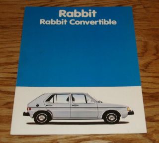 1981 Volkswagen Vw Rabbit & Convertible Sales Brochure 81
